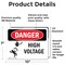 Signmission High Voltage Danger Sign, Vinyl Decal, 10in W x 7in L, 2PK OS-2PACK-DS-D-710-L-2186 - alternate 6